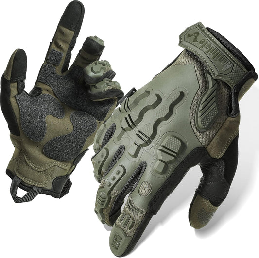 ZUNE LOTOO Touchscreen Tactical Gloves Men with Kevlar-Lined & TPR Impact Protection for Motorcycle Paintball Airsoft Range Riding