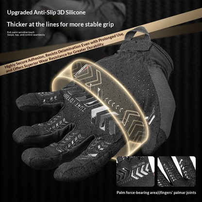 Zunelotoo Ultra-Thin Tactical Gloves Men Outdoor Cycling  Full-Finger Breathable Touchscreen-Compatible Palm Non-Slip
