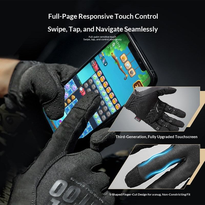 Zunelotoo Ultra-Thin Tactical Gloves Men Outdoor Cycling  Full-Finger Breathable Touchscreen-Compatible Palm Non-Slip
