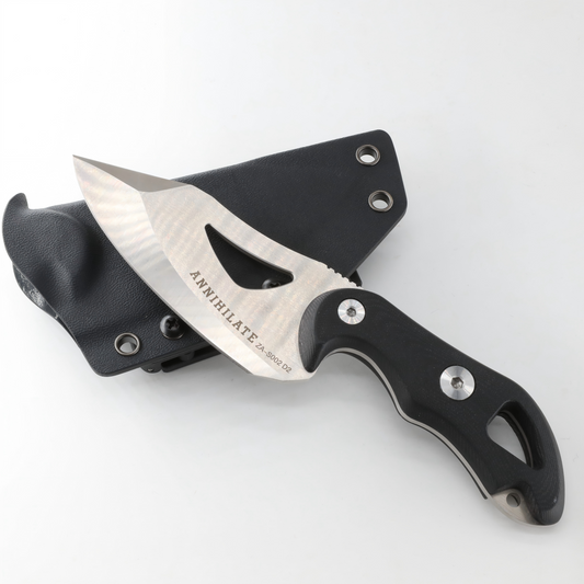 Zune Lotoo ZA-S002D2 Tactical Fixed Blade Knife - D2 Steel Full Tang Survival Knife with Kydex Sheath