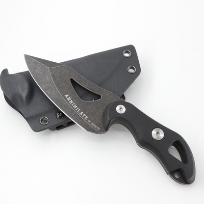 Zune Lotoo ZA-S002D2 Tactical Fixed Blade Knife - D2 Steel Full Tang Survival Knife with Kydex Sheath