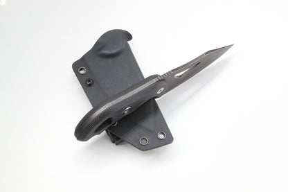 Zune Lotoo ZA-S002D2 Tactical Fixed Blade Knife - D2 Steel Full Tang Survival Knife with Kydex Sheath
