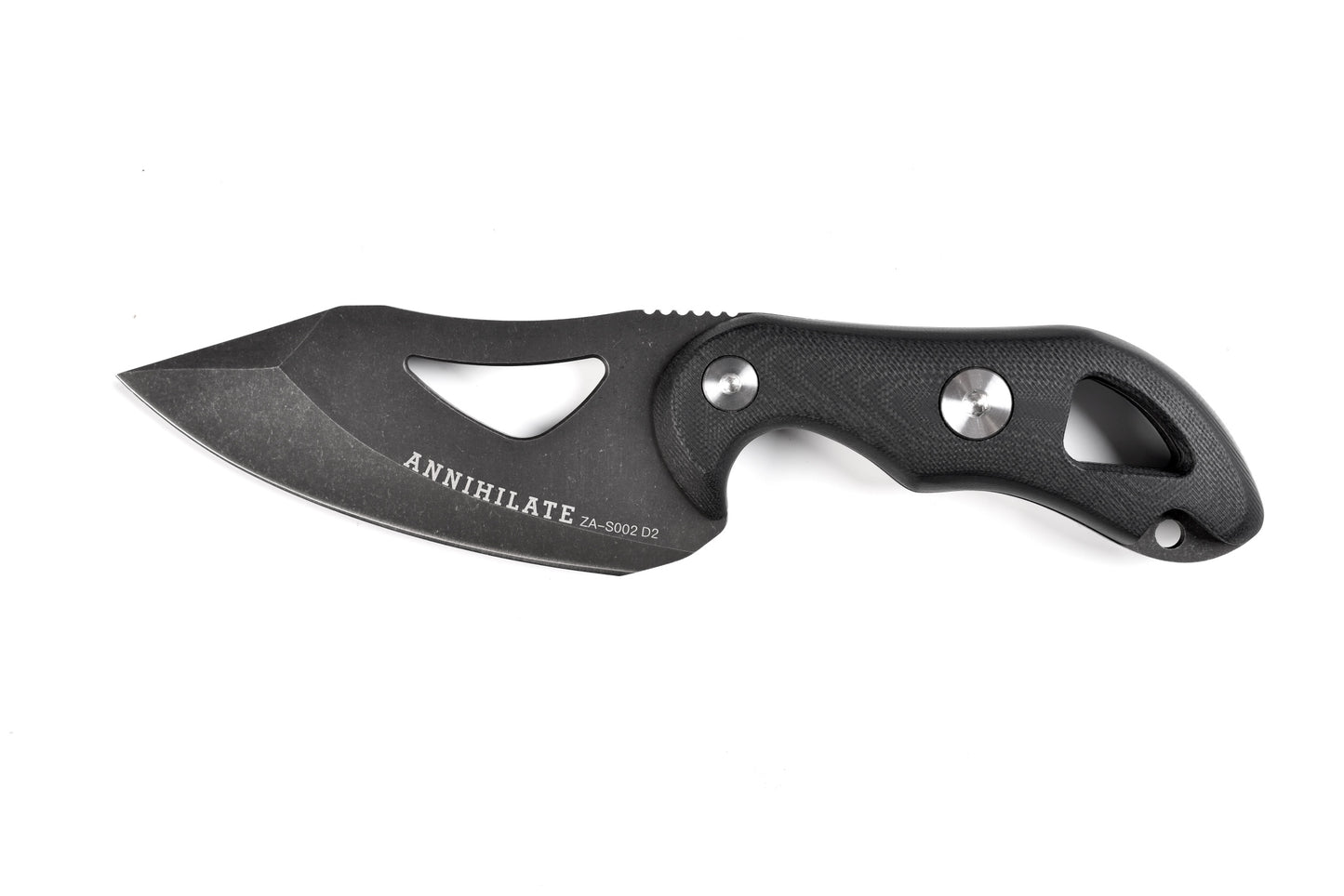 Zune Lotoo ZA-S002D2 Tactical Fixed Blade Knife - D2 Steel Full Tang Survival Knife with Kydex Sheath