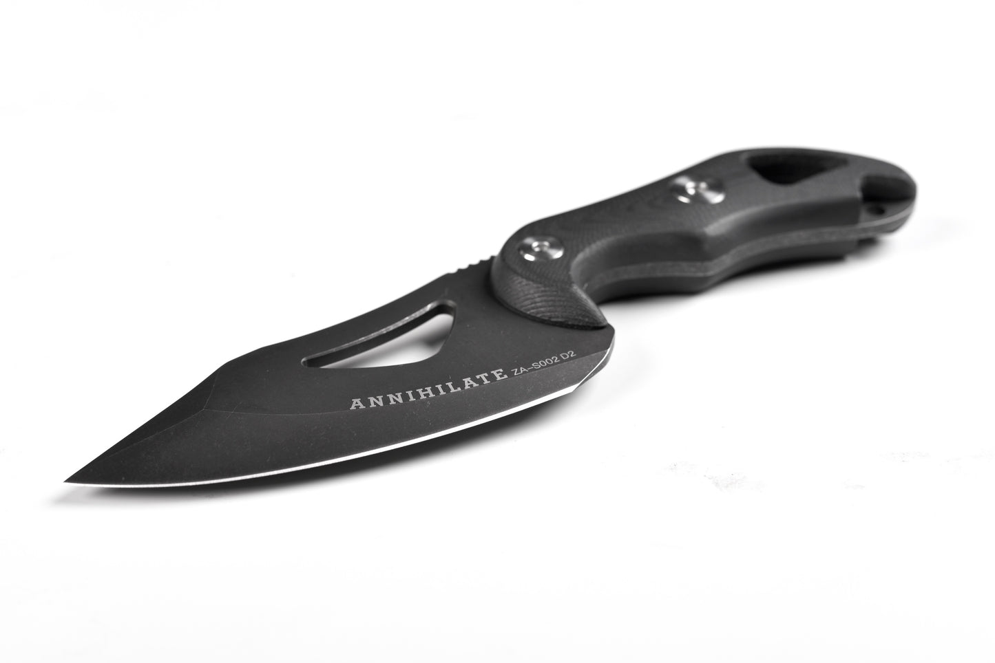 Zune Lotoo ZA-S002D2 Tactical Fixed Blade Knife - D2 Steel Full Tang Survival Knife with Kydex Sheath