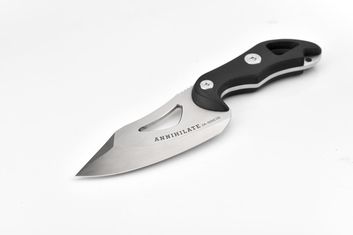 Zune Lotoo ZA-S002D2 Tactical Fixed Blade Knife - D2 Steel Full Tang Survival Knife with Kydex Sheath