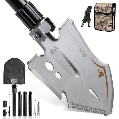 ZS-1  Zune Lotoo Tactical Shovel Survival Tool 15 in 1 Folding Camping Shovel Military Grade High Carbon Steel