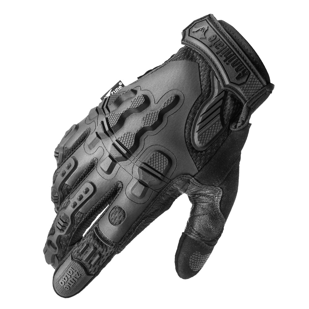 ZUNE LOTOO Motorcycle Gloves for Men and Women, Full Finger Touchscreen Motorbike Gloves, Non-Slip Breathable Thin Palm Padded Gloves, for Cycling