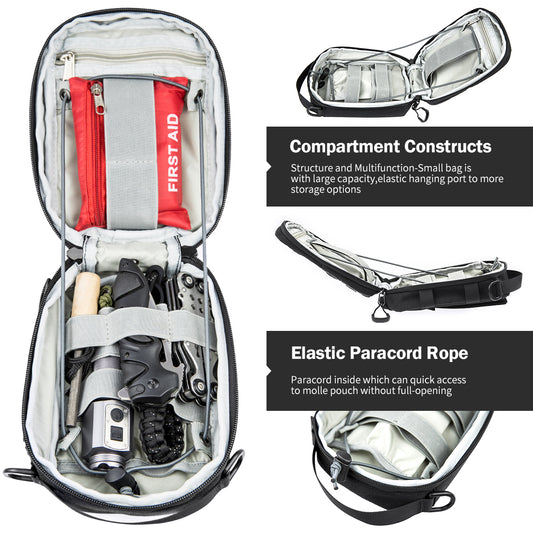 战术紧凑型 Molle 收纳包，手工制作的 EDC 多功能包