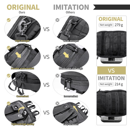 Tactical Compact Molle Pouch, Handmade EDC Utility Bag