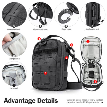 Tactical Compact Molle Pouch, Handmade EDC Utility Bag