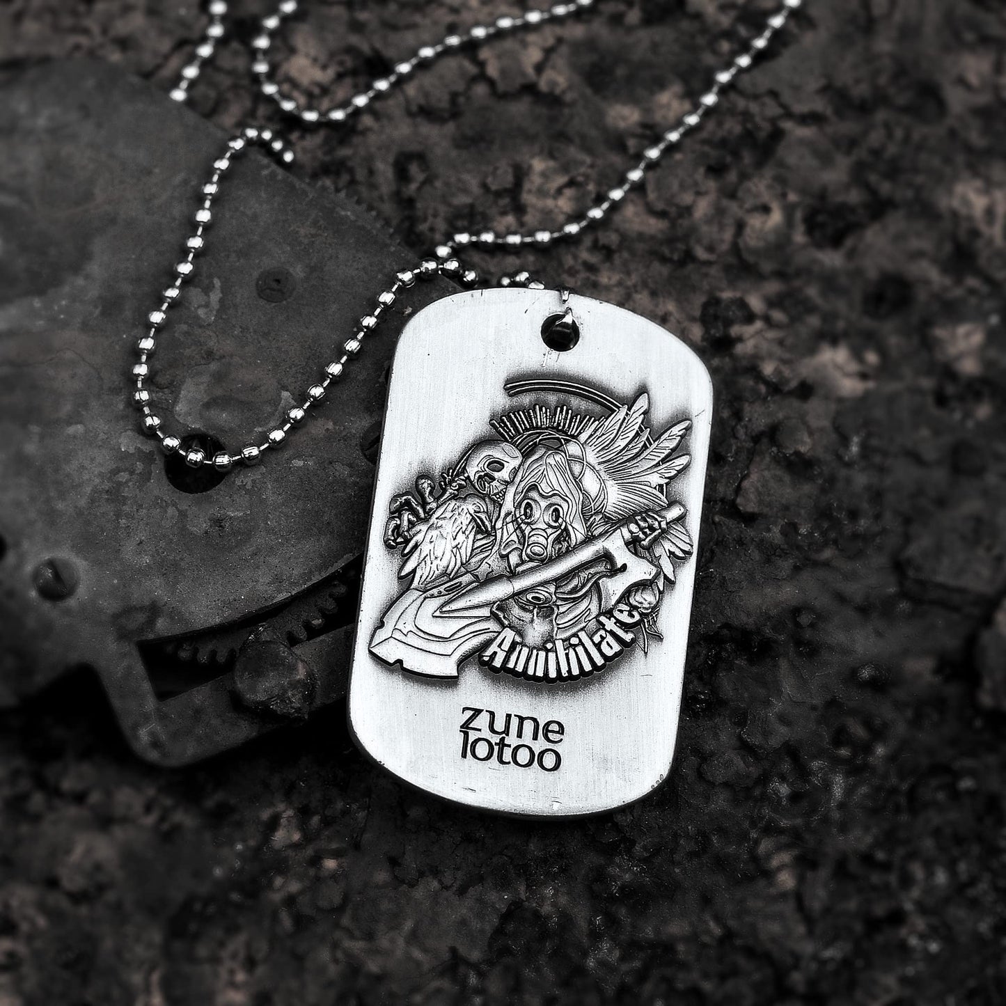 Men's Silver Dog Tag Chain