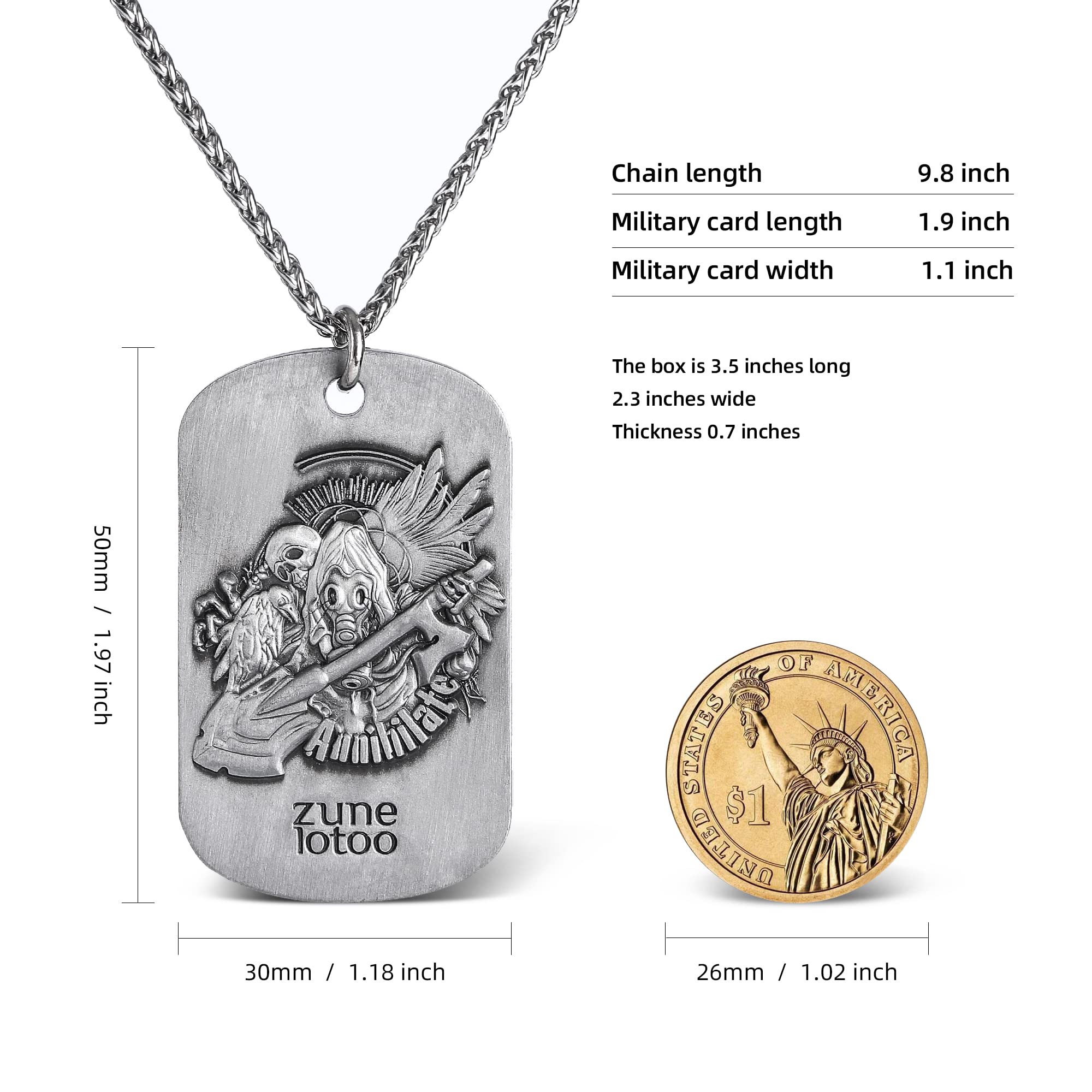 Men's Silver Dog Tag Chain – ZUNELOTOO