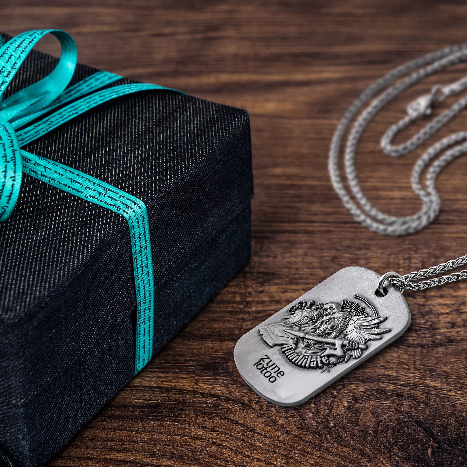 Men's Silver Dog Tag Chain